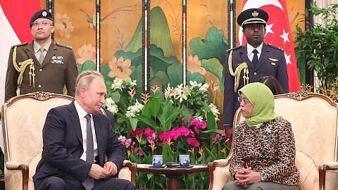 Presiden Halimah alu-alu lawatan pertama Presiden Putin ke S'pura