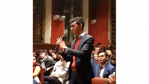 Singapore student Darrion Mohan defends his Oxford Union exchange with Mahathir
