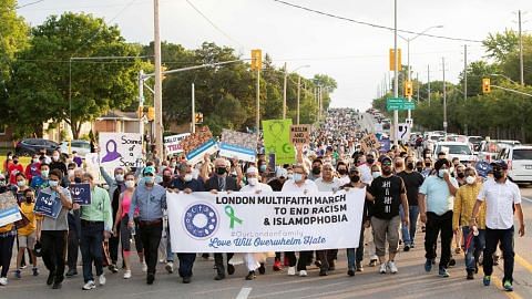 Ribuan berarak sokong keluarga Muslim korban serangan trak di Canada