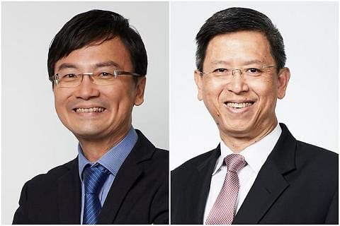 AMBIL ALIH: Bekas ketua LTA, Encik Ngien Hoon Ping (kiri), akan mengambil alih jawatan CEO SMRT daripada Encik Neo Kian Hong mulai Ogos. - Foto-foto LTA, SMRT