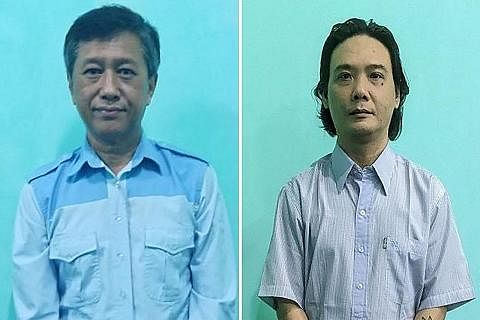 HADAPI HUKUMAN MATI: Aktivis demokrasi terkemuka, Kyaw Min Yu - lebih dikenali sebagai 'Ko Jimmy' (kiri) dan bekas ahli parlimen Phyo Zeya Thaw, telah menolak rayuan mereka, setelah didapati bersalah atas kesalahan keganasan dan bakal dihukum gantung