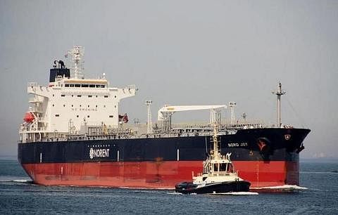DITAHAN TENTERA LAUT INDONESIA: Kapal Nord Joy ialah kapal berbendera Panama, sepanjang 183 meter dan boleh membawa sehingga 350,000 tong bahan api. - Foto VESSELFINDER.COM