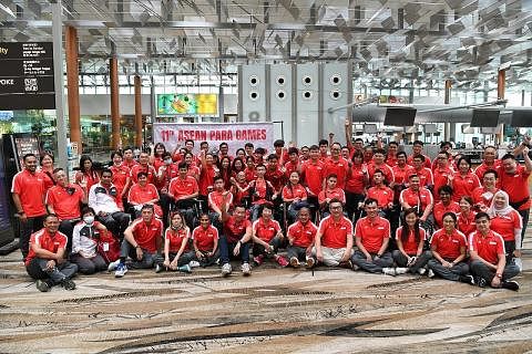 WAKILI SINGAPURA: 37 atlet wakil Singapura bagi Sukan Para Asean Solo 2022 yang berlangsung 30 Julai ini. - Foto BH oleh CHONG JUN LIANG