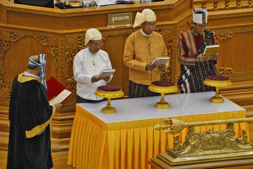 Presiden awam pertama Myanmar angkat sumpah