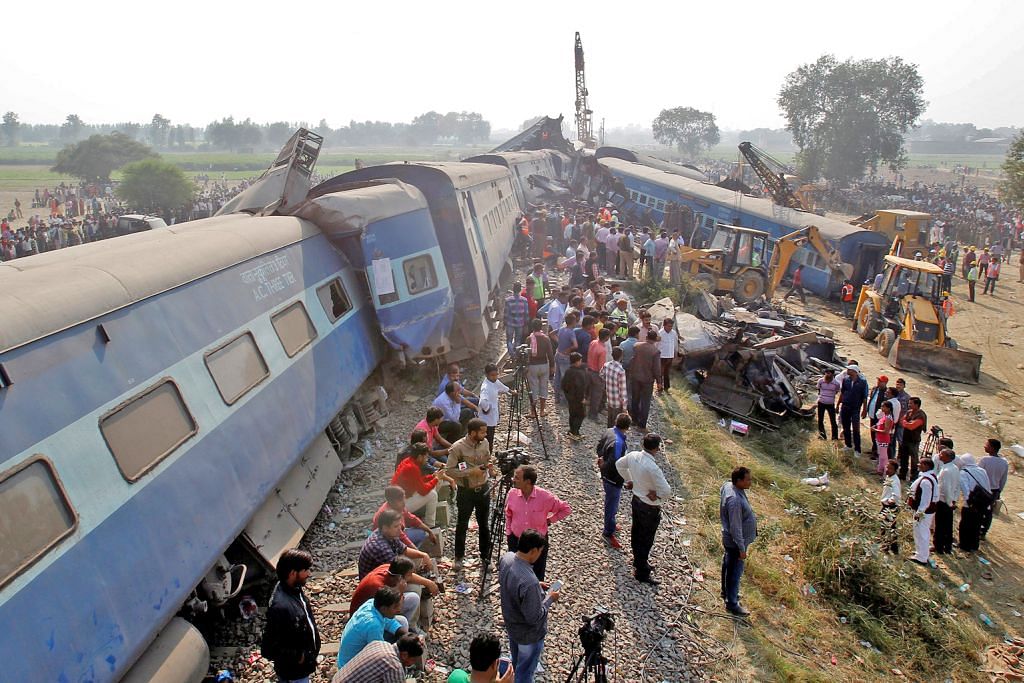 142 terkorban selepas kereta api tergelincir di Uttar Pradesh