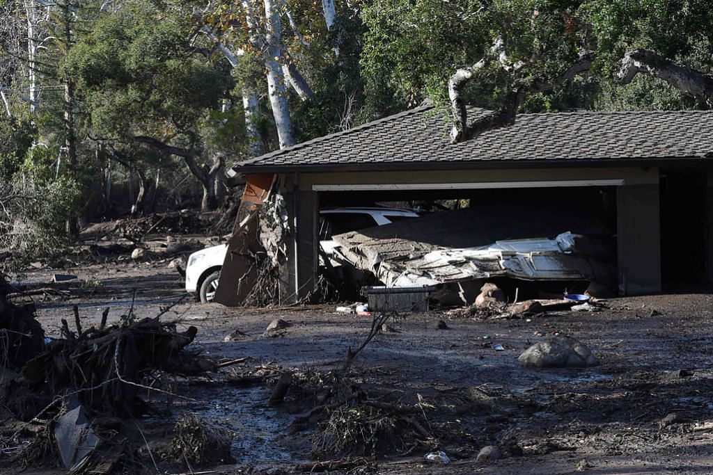Puluhan penduduk California hilang dalam banjir lumpur
