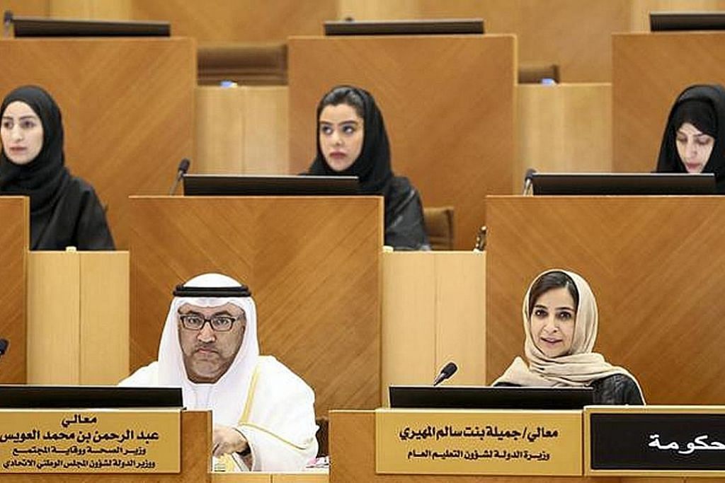 Usaha UAE perkasa kaum wanita PENYERTAAN WANITA DALAM KERAJAAN DAN SEKTOR SWASTA UAE PEMERKASAAN WANITA UAE DALAM PENDIDIKAN DAN KERJASAMA ANTARABANGSA