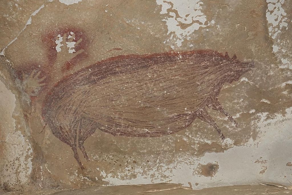 Lukisan gua tertua di dunia 45,500 tahun ditemui di Sulawesi