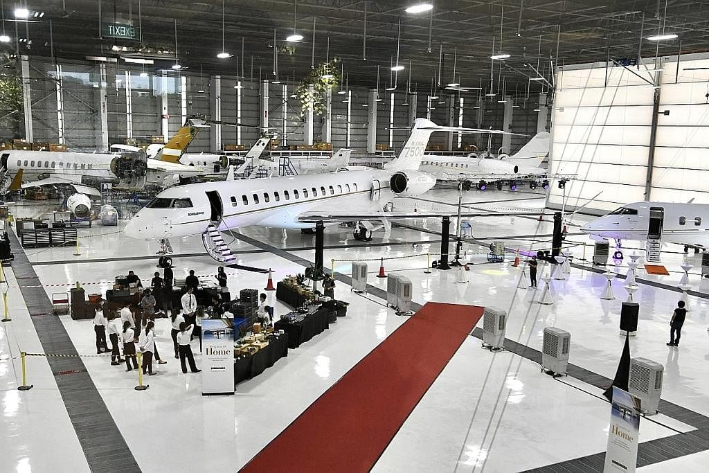 LEBIH LUAS: Pusat khidmat yang diperluas Bombardier dijangka menyokong lebih 2,000 lawatan jet perniagaan setahun. - Foto BH oleh DESMOND FOO