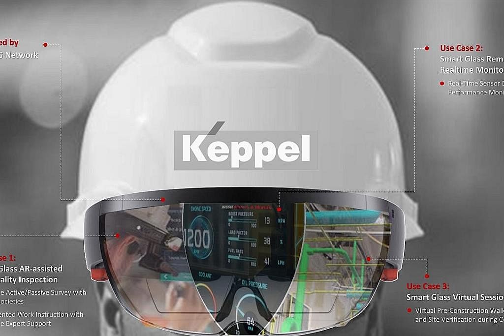 CERMIN MATA PINTAR: Limbungan Kapal Keppel menguji penggunaan cermin mata pintar bagi meningkatkan produktiviti dan keselamatan dalam operasinya. - Foto KEPPEL CORPORATION LIMITED